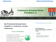 Tablet Screenshot of fsv-pretzfeld.de